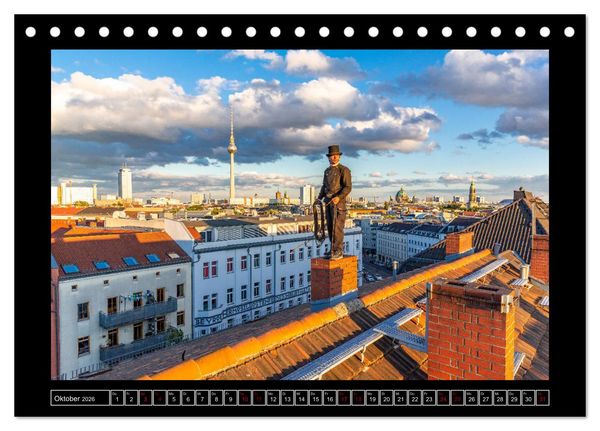 Produktbild: Schornsteinfeger &uuml;ber Berlin 2026 (Tischkalender 2026 DIN A5 quer), CALVENDO Monatskalender