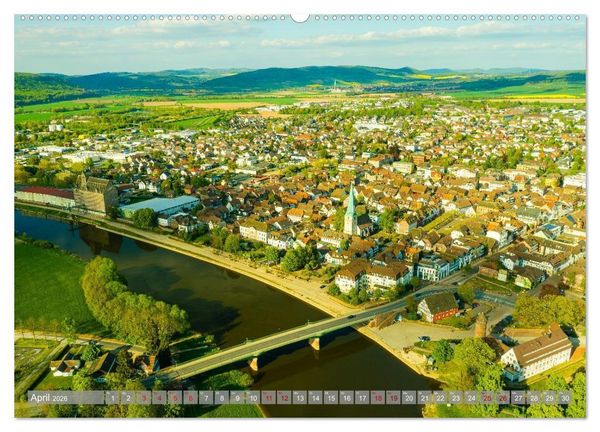 Produktbild: Ein Blick auf Holzminden an der Weser (hochwertiger Premium Wandkalender 2026 DIN A2 quer), Kunstdruck in Hochglanz
