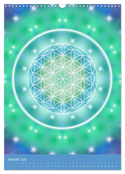 Produktbild: Blume des Lebens - Harmonie durch Symbolkraft (Wandkalender 2026 DIN A3 hoch), CALVENDO Monatskalender