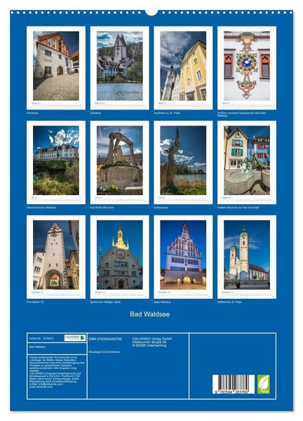 Produktbild: Bad Waldsee (hochwertiger Premium Wandkalender 2027 DIN A2 hoch), Kunstdruck in Hochglanz