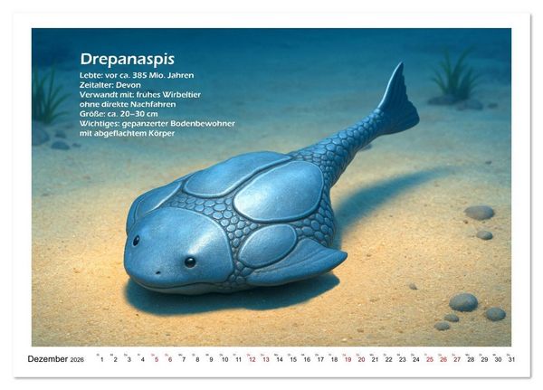 Produktbild: Urige Meerestiere pr&auml;historisch und seltsam (Tischkalender 2026 DIN A5 quer), CALVENDO Monatskalender