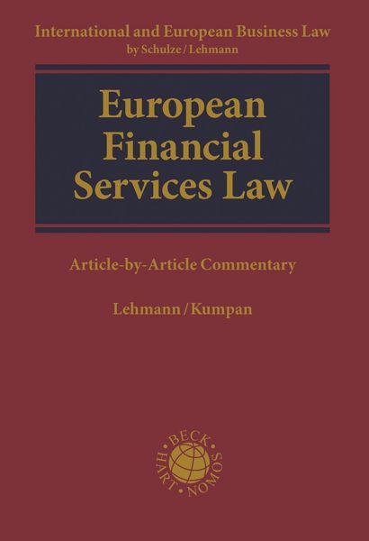 Produktbild: European Financial Services Law