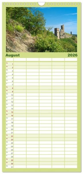Produktbild: Familienplaner 2026 - Traumhafte Wege durch die Eifel mit 5 Spalten (Wandkalender, 21 x 45 cm) CALVENDO