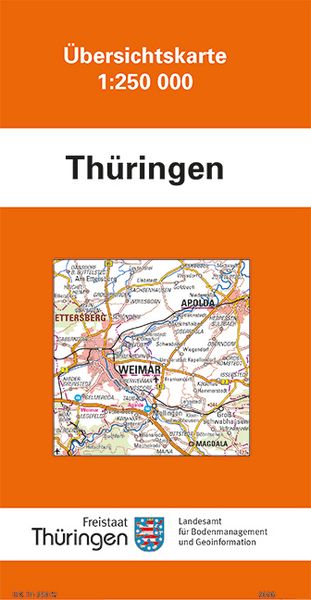 Produktbild: &Uuml;bersichtskarte Th&uuml;ringen Normalausgabe