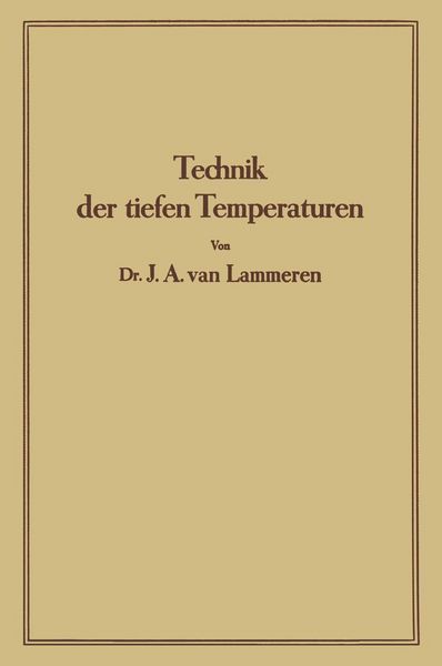 Produktbild: Technik der tiefen Temperaturen