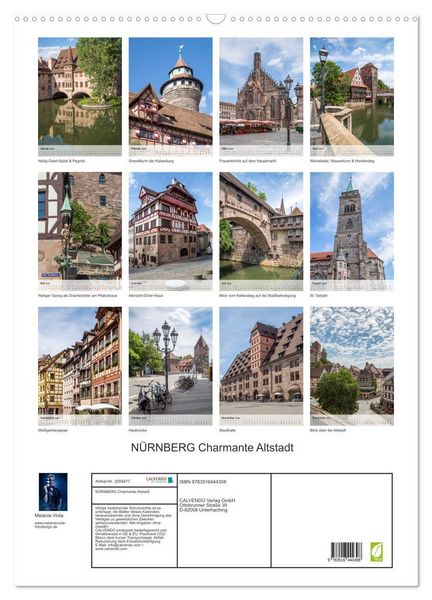 Produktbild: N&Uuml;RNBERG Charmante Altstadt (Wandkalender 2026 DIN A2 hoch), CALVENDO Monatskalender