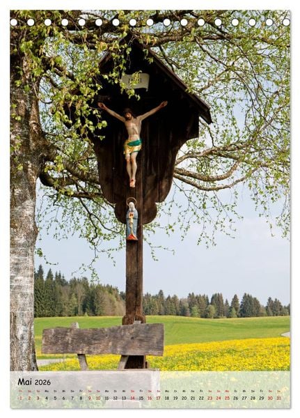 Produktbild: Feldkreuze im bayerischen Oberland (Tischkalender 2026 DIN A5 hoch), CALVENDO Monatskalender