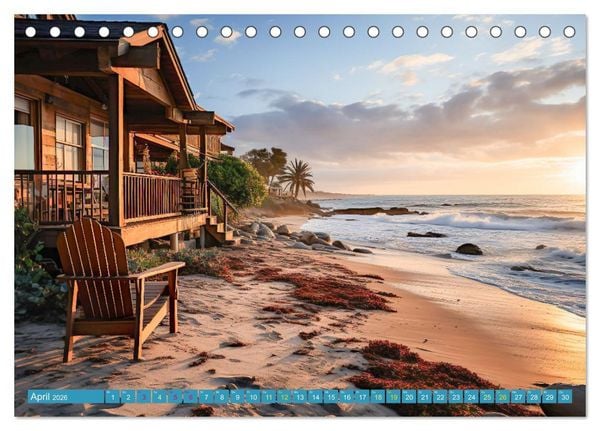 Produktbild: Wundersch&ouml;ne Strandh&auml;user (Tischkalender 2026 DIN A5 quer), CALVENDO Monatskalender