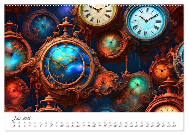 Produktbild: Abstrakte Zeitspr&uuml;nge (Wandkalender 2026 DIN A2 quer), CALVENDO Monatskalender