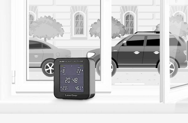 Produktbild: Feinstaub-Messger&auml;t Laserliner AirMonitor Pure Feinstaub, Temperatur, Luftfeuchtigkeit mit Temperaturmessfunktion