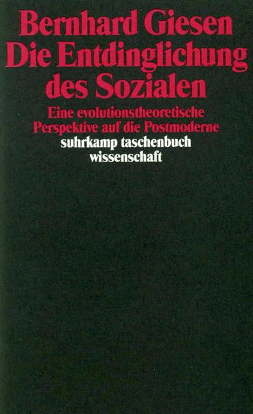 Produktbild: Die Entdinglichung des Sozialen