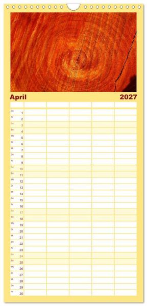 Produktbild: Familienplaner 2027 - Alles in Rot mit 5 Spalten (Wandkalender, 21 x 45 cm) CALVENDO