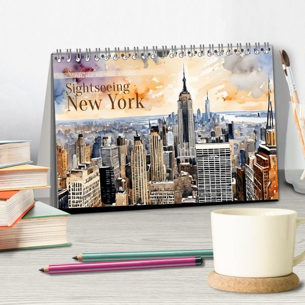 Produktbild: Sightseeing New York (Tischkalender 2026 DIN A5 quer), CALVENDO Monatskalender