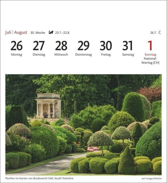 Produktbild: England Sehnsuchtskalender 2027 - Wochenkalender mit 53 Postkarten