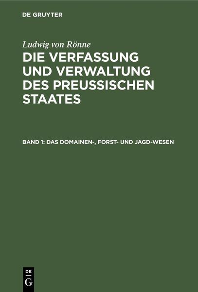 Produktbild: Das Domainen-, Forst- und Jagd-Wesen