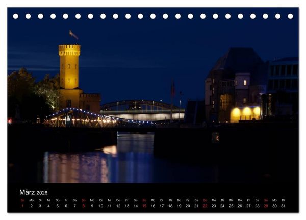 Produktbild: K&ouml;ln bei Nacht (Tischkalender 2026 DIN A5 quer), CALVENDO Monatskalender