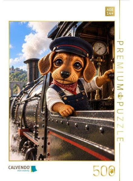 CALVENDO Puzzle Lui als Lokführer | 500 Teile Lege-Größe 48 × 36 cm Foto-Puzzle für Erwachsene