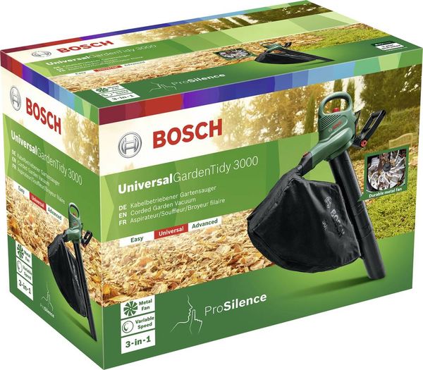 Produktbild: Bosch Home and Garden 06008B1001 UniversalGardenTidy 3000 Elektro Laubbl&auml;ser, Laubsauger