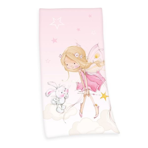 Young Collection 6151202516 - Little Fairy Velourstuch, 75x150 cm, 100% Baumwolle