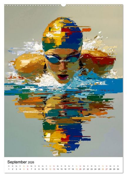 Produktbild: Sport in Farben (hochwertiger Premium Wandkalender 2026 DIN A2 hoch), Kunstdruck in Hochglanz