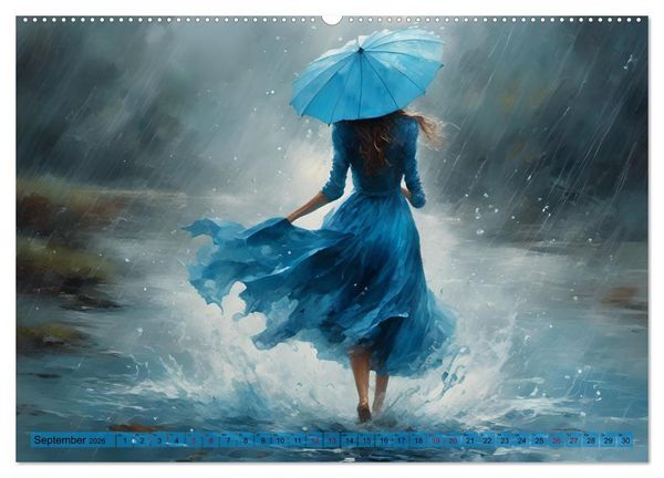 Produktbild: Strandzauber- Frauen in eleganten Kleidern (hochwertiger Premium Wandkalender 2026 DIN A2 quer), Kunstdruck in Hochglanz
