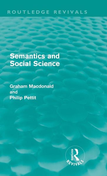 Produktbild: Semantics and Social Science
