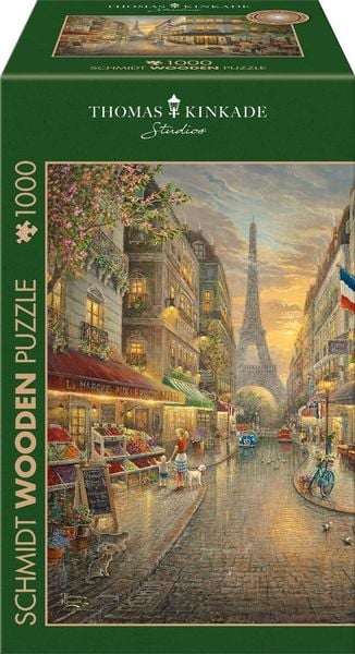 Schmidt Spiele 59798 - Malerisches Paris, Puzzle Thomas Kinkade 1.000 Teile - Holzpuzzle