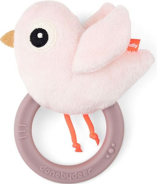 Rassel m. Beißring Birdee Rosa