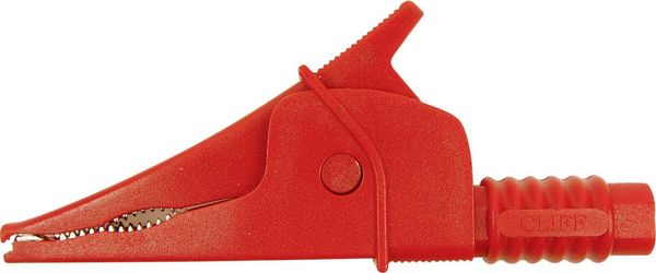 Cliff Croc Clip Sicherheits-Abgreifklemme Steckanschluss 4mm CAT III 1000V Rot