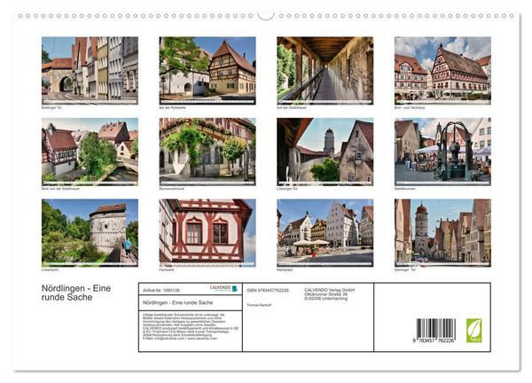 Produktbild: N&ouml;rdlingen - Eine runde Sache (hochwertiger Premium Wandkalender 2026 DIN A2 quer), Kunstdruck in Hochglanz