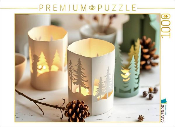 CALVENDO Puzzle Leuchtende Papier-Windlichter | 1000 Teile Lege-Größe 64x48cm Foto-Puzzle für glückliche Stunden