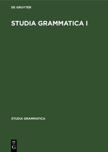Produktbild: Studia grammatica I