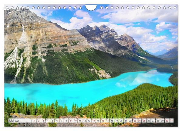 Produktbild: Kanada, Touristenziele in Alberta und British Columbia (Wandkalender 2026 DIN A4 quer), CALVENDO Monatskalender