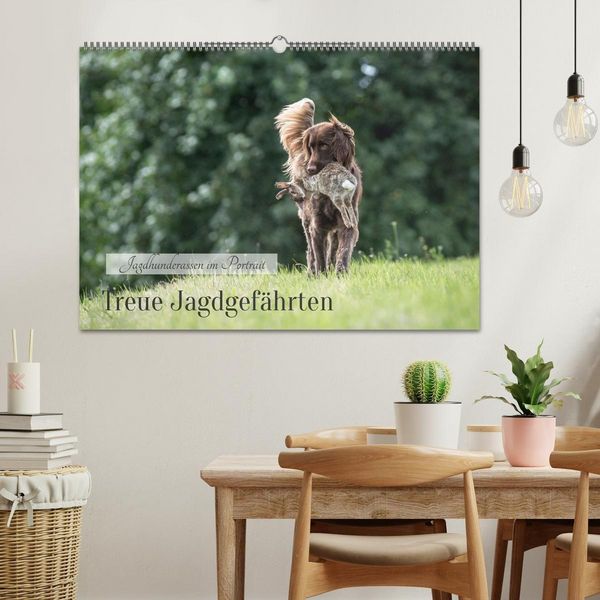 Produktbild: Treue Jagdgef&auml;hrten - Jagdhunderassen im Portrait (Wandkalender 2026 DIN A2 quer), CALVENDO Monatskalender