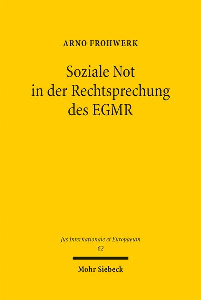 Produktbild: Soziale Not in der Rechtsprechung des EGMR