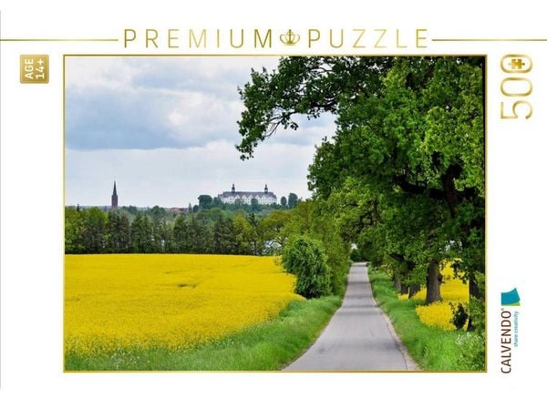 CALVENDO Puzzle Das Plöner Schloss | 500 Teile Lege-Größe 48 × 36 cm Foto-Puzzle für Erwachsene