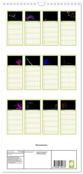Produktbild: Familienplaner 2027 - Minimalistisch mit 5 Spalten (Wandkalender, 21 x 45 cm) CALVENDO