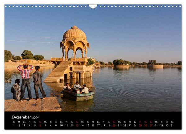 Produktbild: Indien, vom Taj Mahal zur W&uuml;ste Thar (Wandkalender 2026 DIN A3 quer), CALVENDO Monatskalender