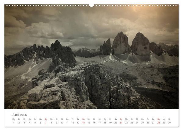 Produktbild: Drei Zinnen - S&uuml;dtirols Wahrzeichen (Wandkalender 2026 DIN A2 quer), CALVENDO Monatskalender