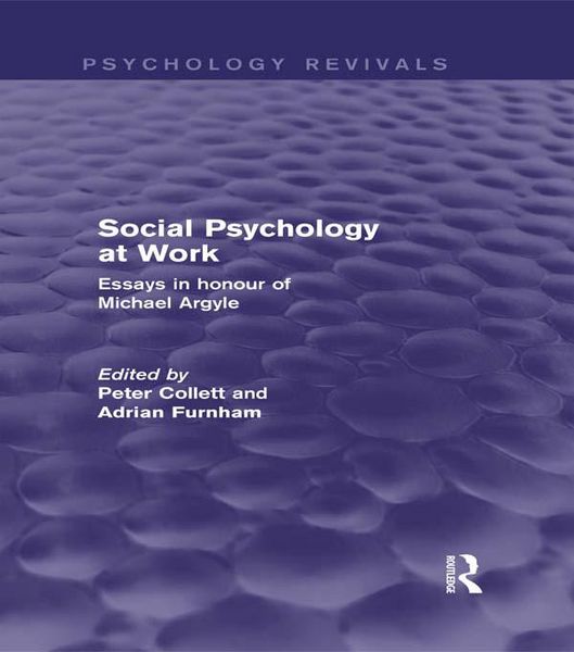 Produktbild: Social Psychology at Work (Psychology Revivals)