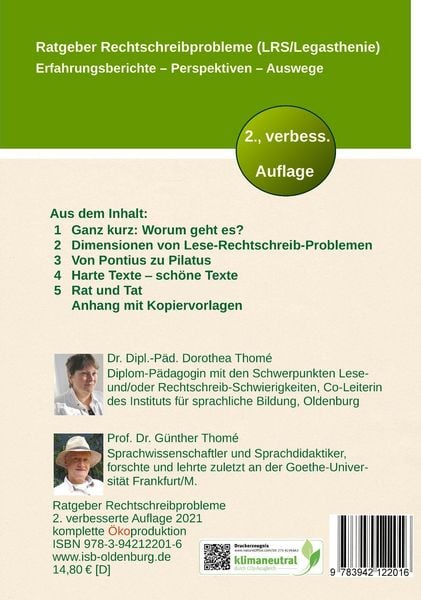 Produktbild: Ratgeber Rechtschreibprobleme (LRS/Legasthenie)