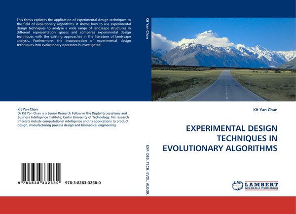 Produktbild: EXPERIMENTAL DESIGN TECHNIQUES IN EVOLUTIONARY ALGORITHMS
