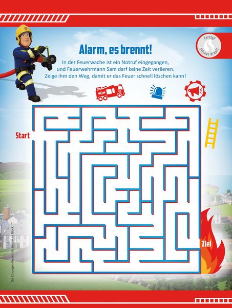 Produktbild: Feuerwehrmann Sam: 1001 Sticker: Stickern &ndash; R&auml;tseln &ndash; Ausmalen