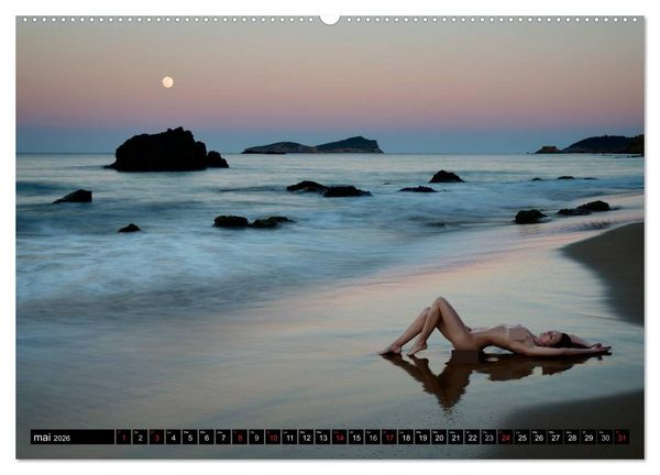 Produktbild: Ibiza et Lanzarote - Les paysages et le nu (Calendrier mural 2026 DIN A2 vertical) calendrier de bureau