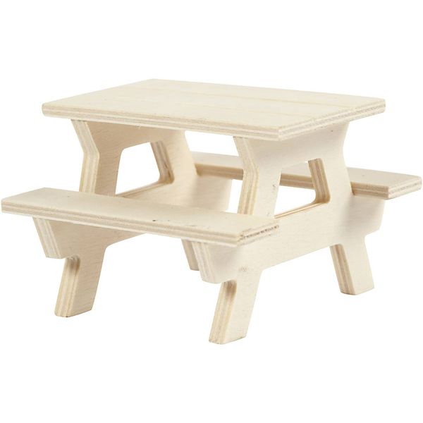 Produktbild: Creativ Company Picknick-Tisch mit Bank, H 5,5 cm, L 8 cm, 1 Stk
