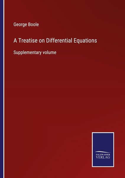 Produktbild: A Treatise on Differential Equations