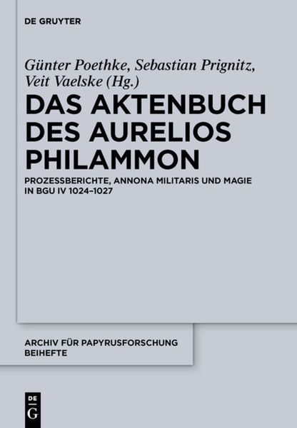 Produktbild: Das Aktenbuch des Aurelios Philammon