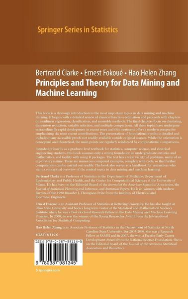 Produktbild: Principles and Theory for Data Mining and Machine Learning