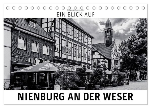 Produktbild: Ein Blick auf Nienburg an der Weser (Tischkalender 2026 DIN A5 quer), CALVENDO Monatskalender