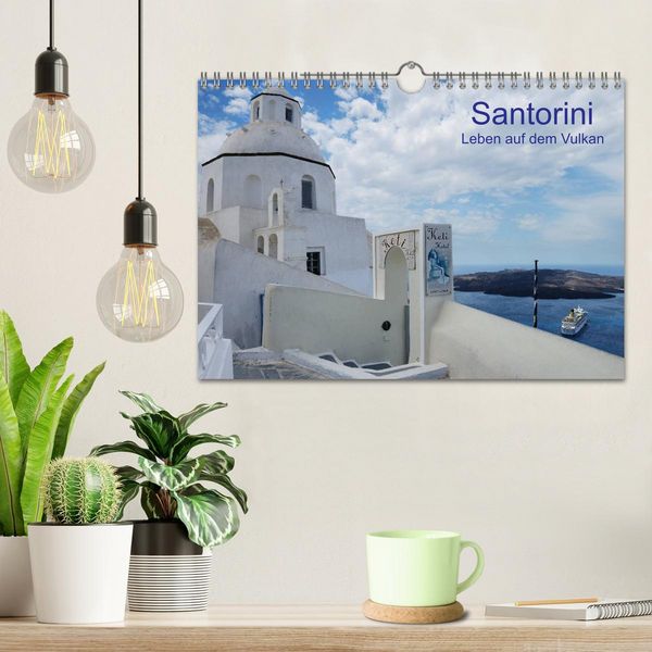 Produktbild: Santorini &ndash; Leben auf dem Vulkan (Wandkalender 2026 DIN A4 quer), CALVENDO Monatskalender